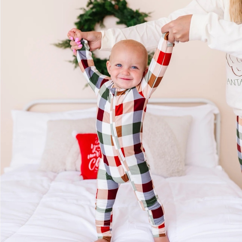 Made by Molly Plaid Baby Onesie